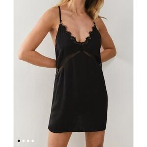 Bluebella "Acacia" Chemise Black‎ Nightie Size US S (6)